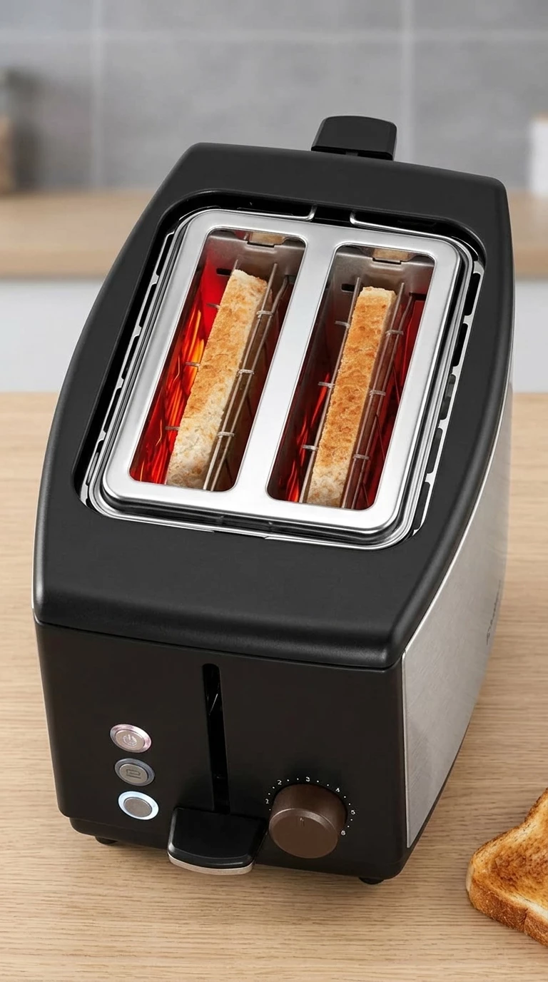 WMF Toaster Bueno Edition, 2-Scheiben-Toaster mit integriertem Brötchenaufsatz, 2 kurze Schlitze