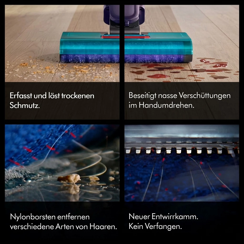 DYSON Nass-Trocken-Sauger Clean+Wash Hygiene, Nass- und Trockenreiniger, beutellos