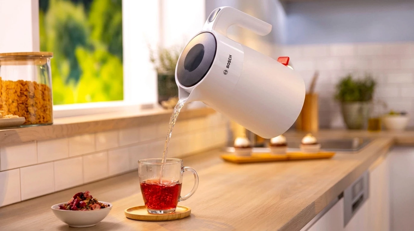 BOSCH Wasserkocher MyMoment TWK2M161, Abschaltautomatik, Überhitzungschutz, Tassenanzeige, 1,7 l