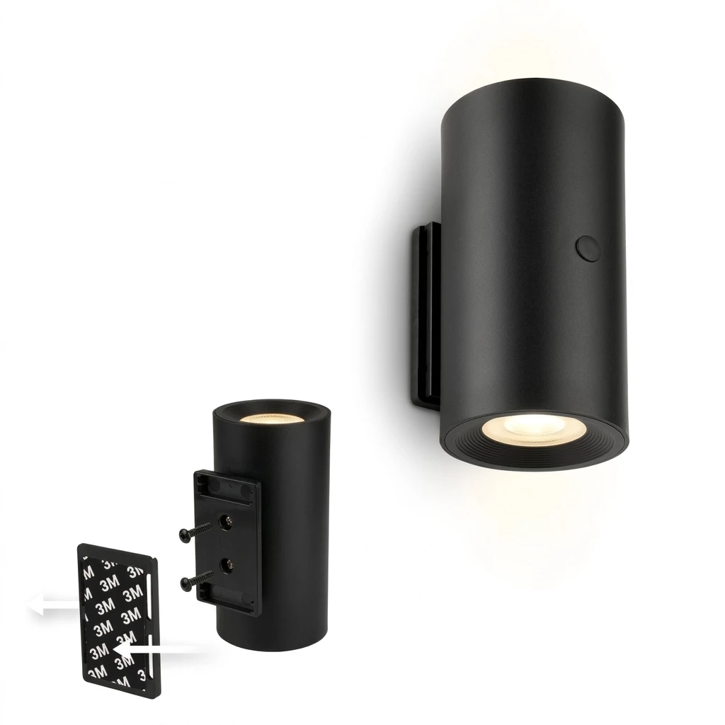 Briloner Leuchten LED Wandleuchte Dimmbar Touchfunktion Kabellos Warmweiß, LED fest integriert