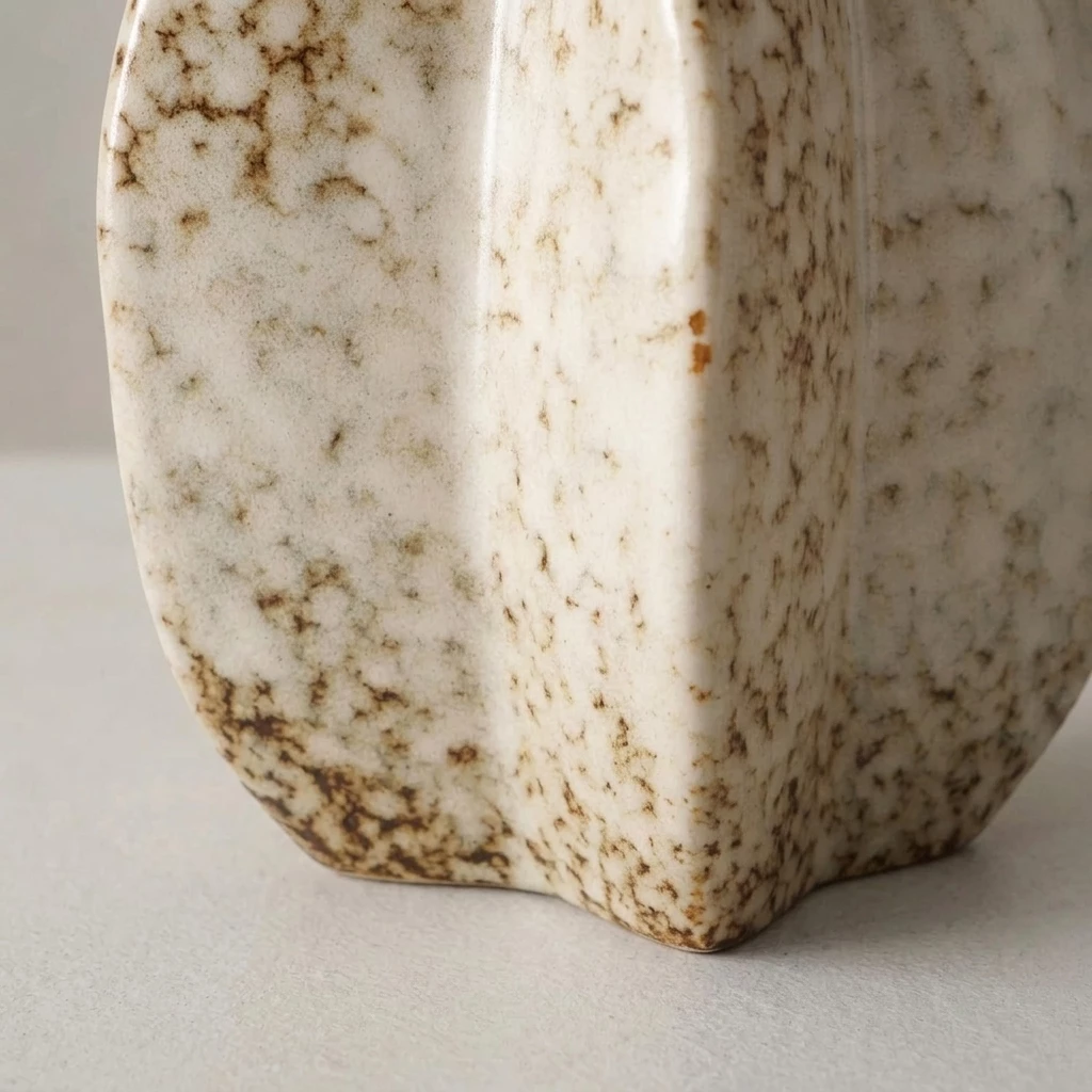 BOLTZE GRUPPE GmbH Dekovase ARQUETTE, Ø 12 x H 17 cm, Creme, Braun