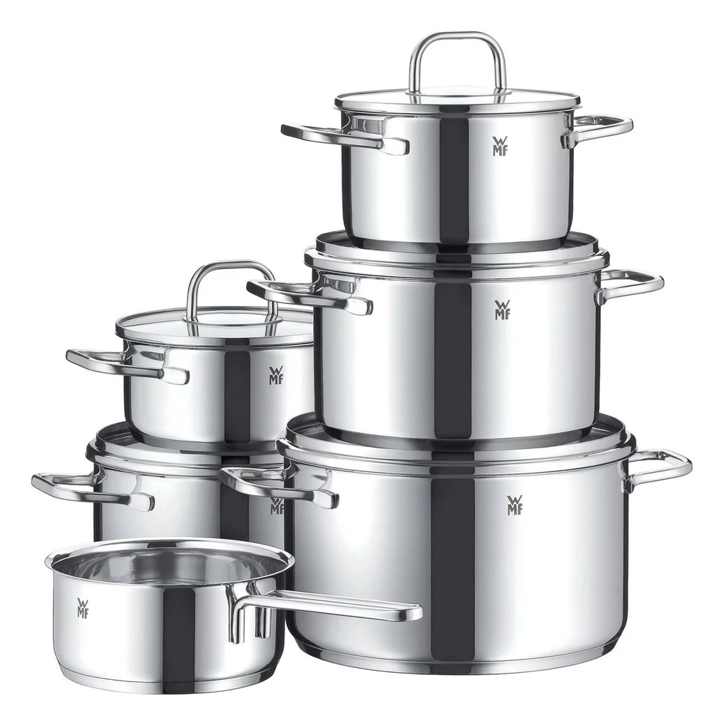 WMF Topf-Set Inspiration Induktion, Kochtopf Set mit Glasdeckel