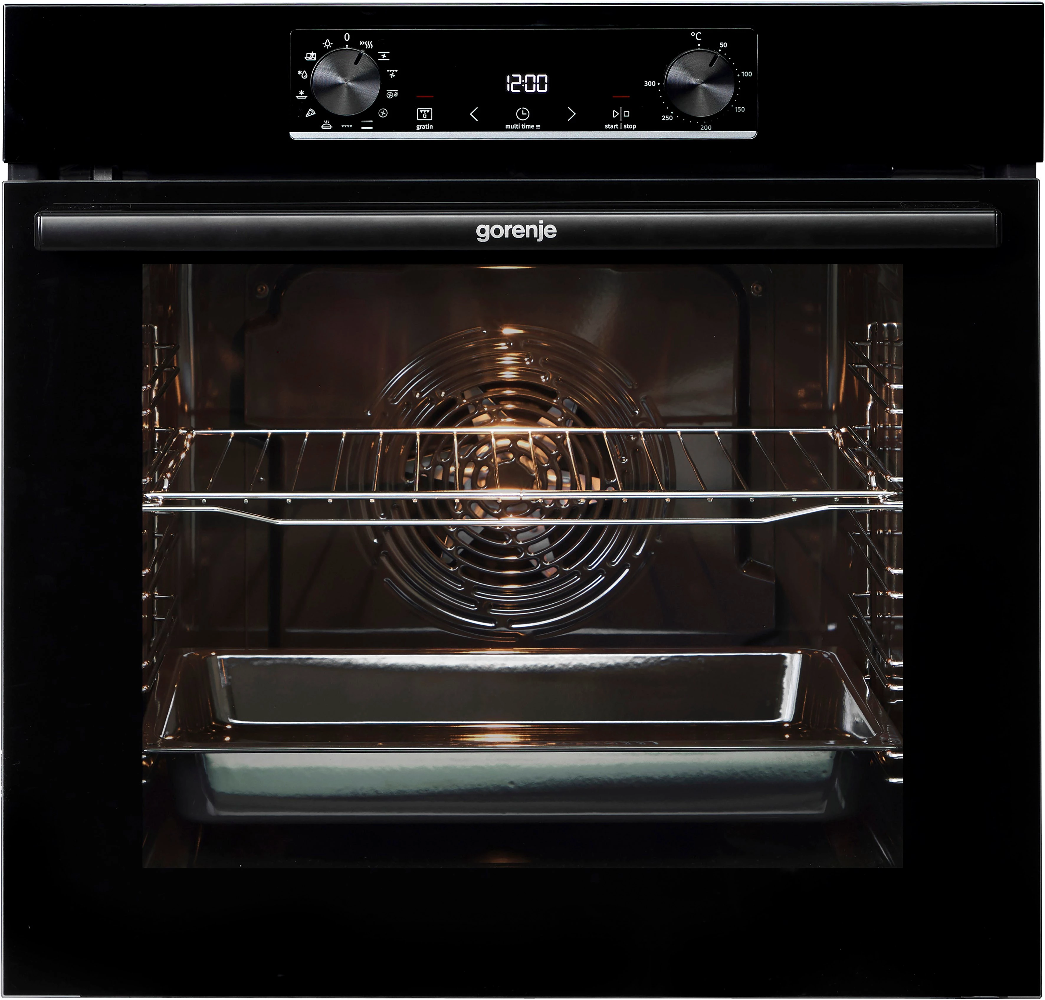 GORENJE Backofen-Set JUMP SET PYRO/I, mit Teleskopauszug nachrüstbar, Pyrolyse-Selbstreinigung