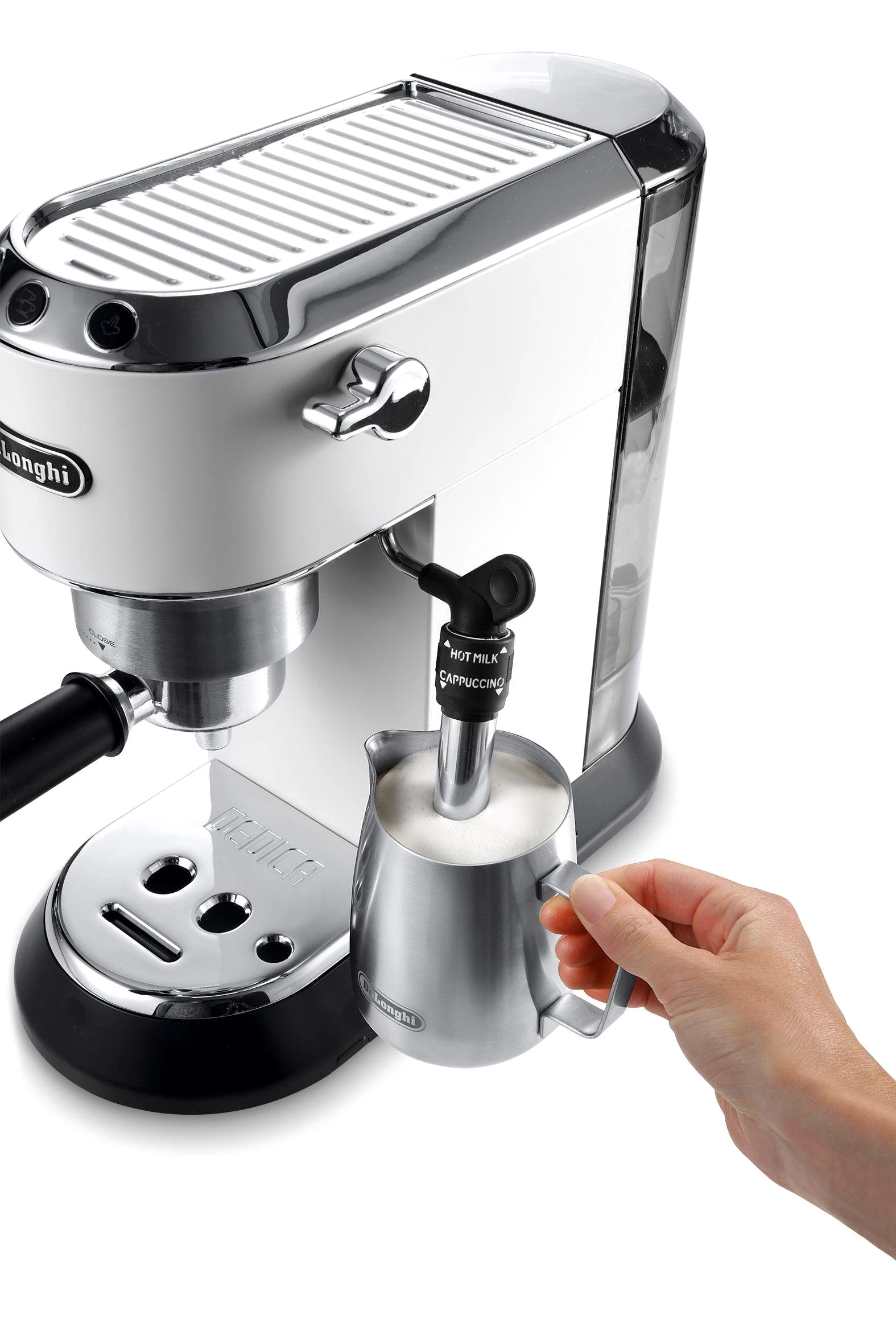 De'Longhi Dedica Style EC685.W Siebträgermaschine, Matt Weiß