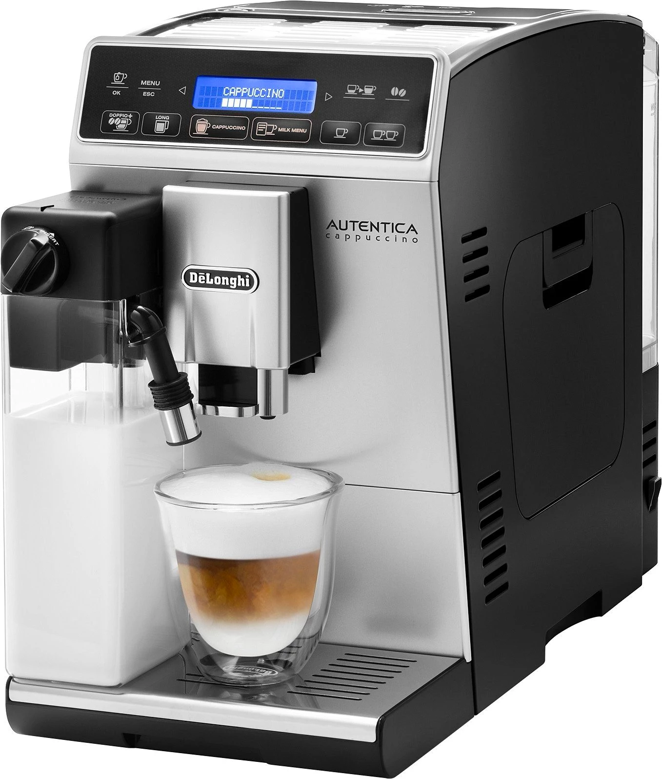 De'Longhi Kaffeevollautomat Autentica Cappuccino ETAM29.660.SB - Superkompakt - nur 19,5 cm breit