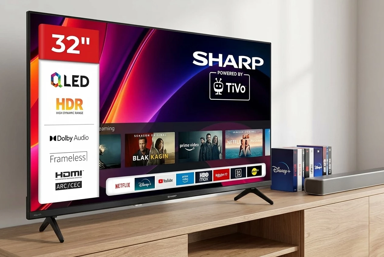 Sharp 1T-C32HE3x QLED-Fernseher (80 cm/32 Zoll, HD, Smart-TV)