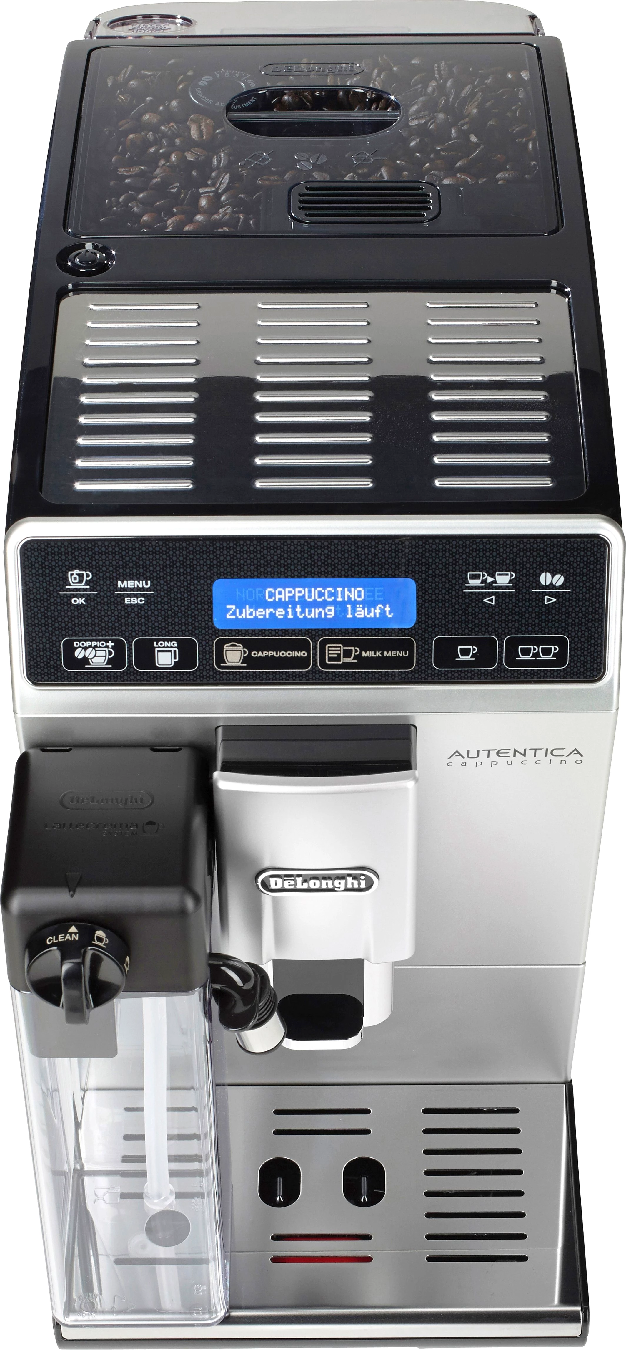 De'Longhi Kaffeevollautomat Autentica Cappuccino ETAM29.660.SB - Superkompakt - nur 19,5 cm breit