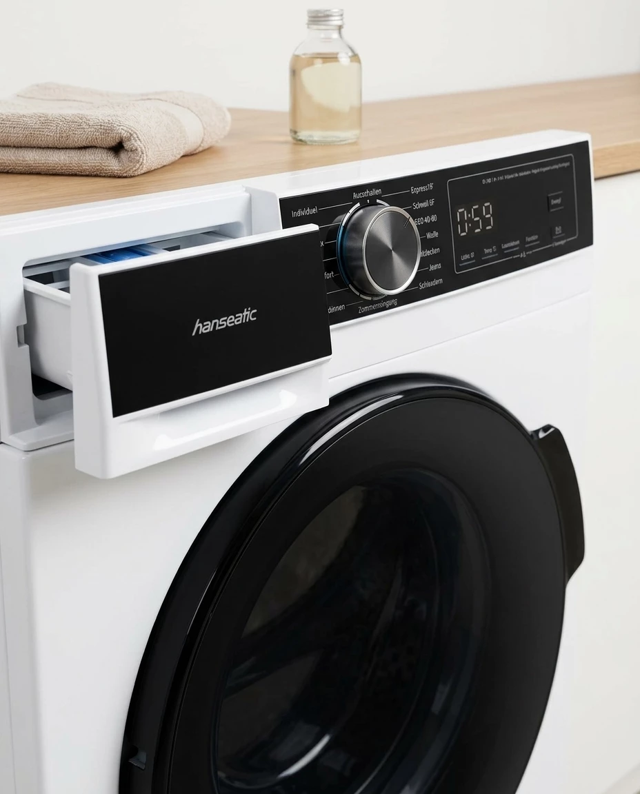 Hanseatic Waschmaschine HWMA714B, 7 kg, 1400 U/min, inkl. 3 Jahre Herstellergarantie