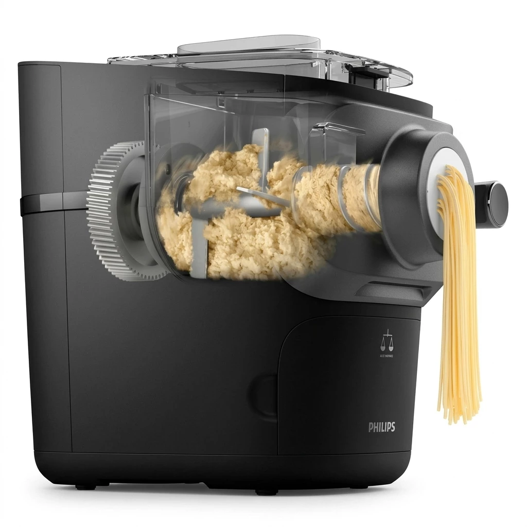 Philips Nudelmaschine Pastamaker HR2665/93 Avance Collection, 200 W