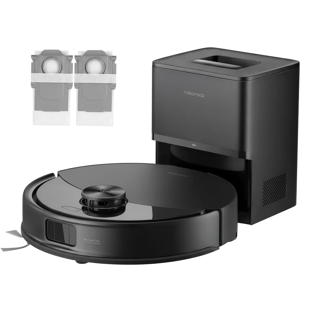 Roborock Q10 S5+ Saug- und Wischroboter mit Absaugstation, 10.000 Pa, Schwarz
