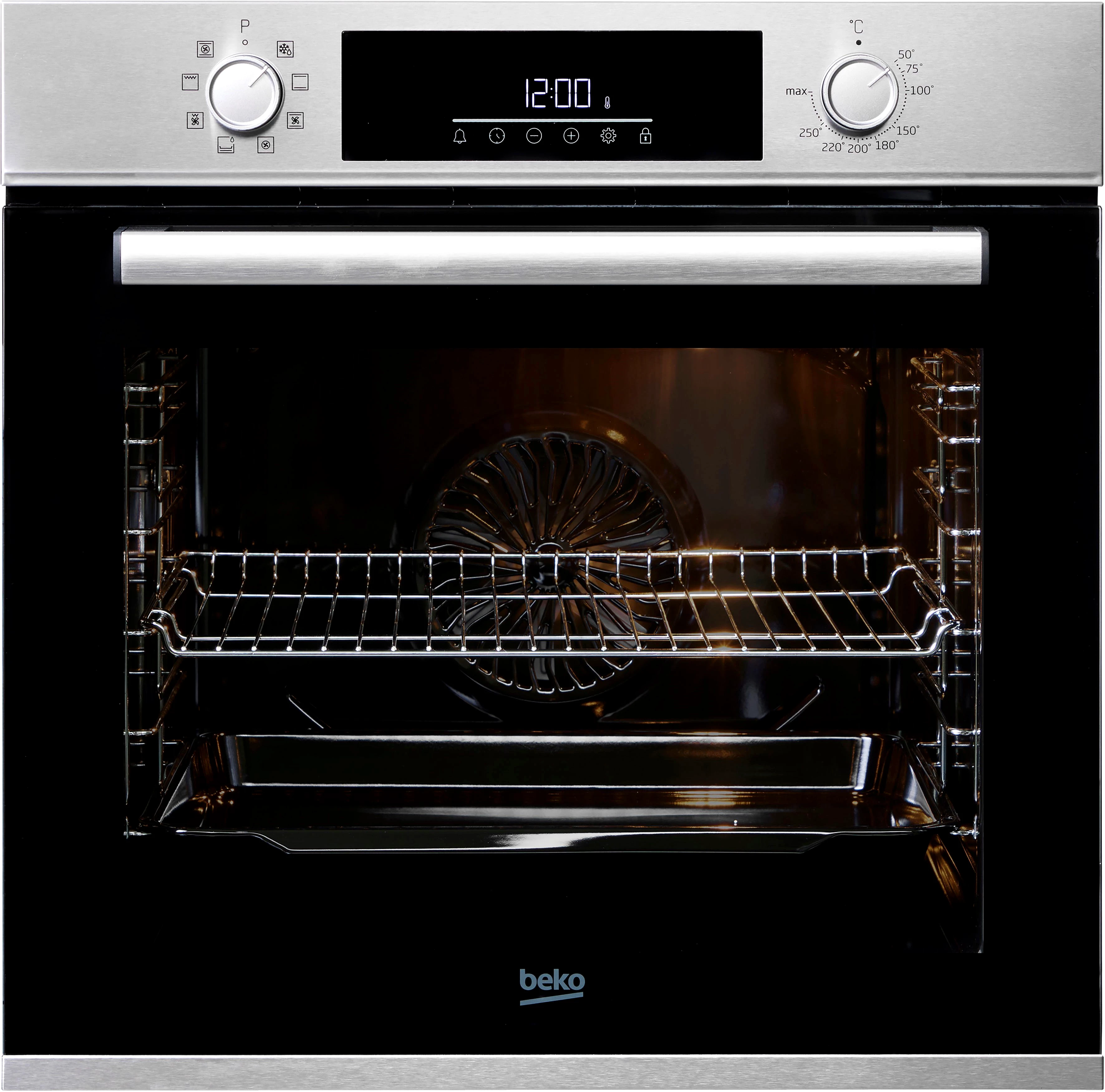 BEKO Backofen-Set BBSM12340X, mit Teleskopauszug nachrüstbar, Hydrolyse