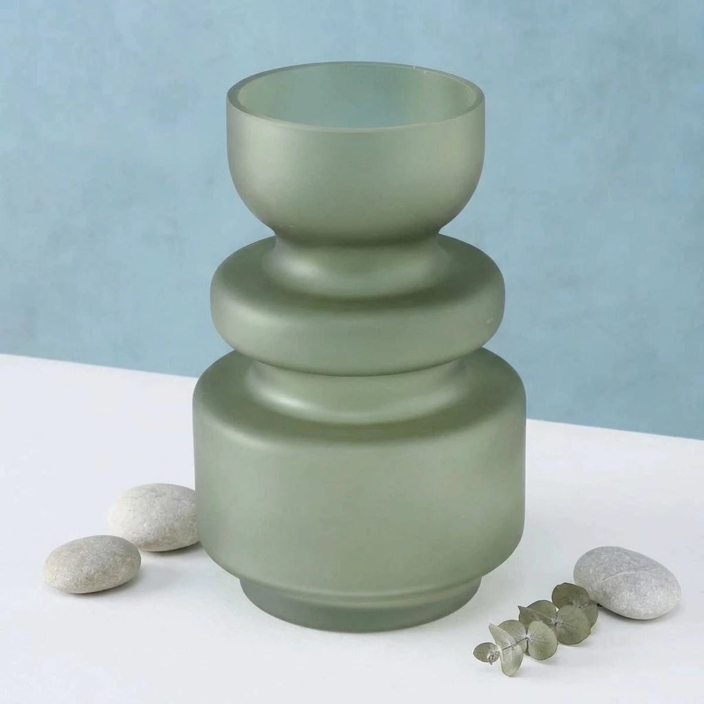 BOLTZE GRUPPE GmbH Dekovase Vase aus Glas BODENA, matt, 25 cm (einzeln)