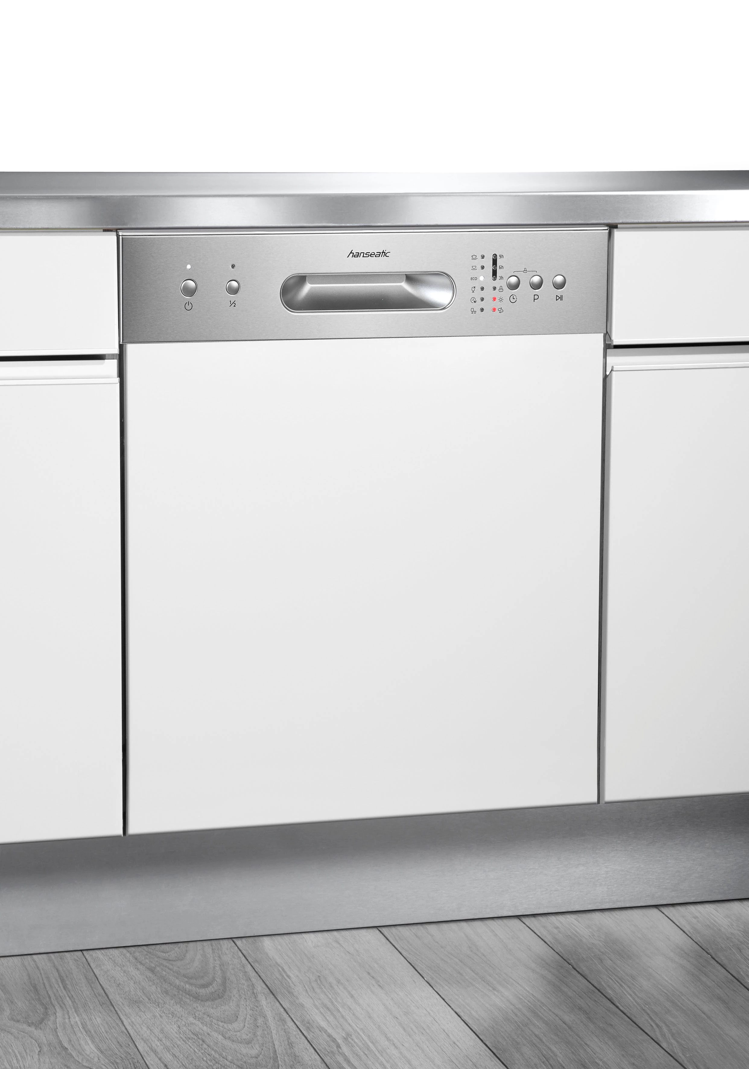 Hanseatic teilintegrierbarer Geschirrspüler HGTI6082E127735BS, 12 Maßgedecke