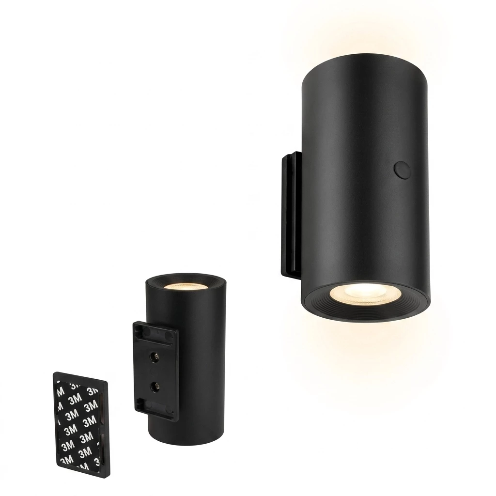 Briloner Leuchten LED Wandleuchte Dimmbar Touchfunktion Kabellos Warmweiß, LED fest integriert