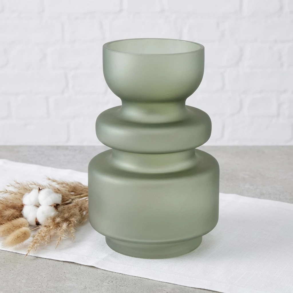 BOLTZE GRUPPE GmbH Dekovase Vase aus Glas BODENA, matt, 25 cm (einzeln)