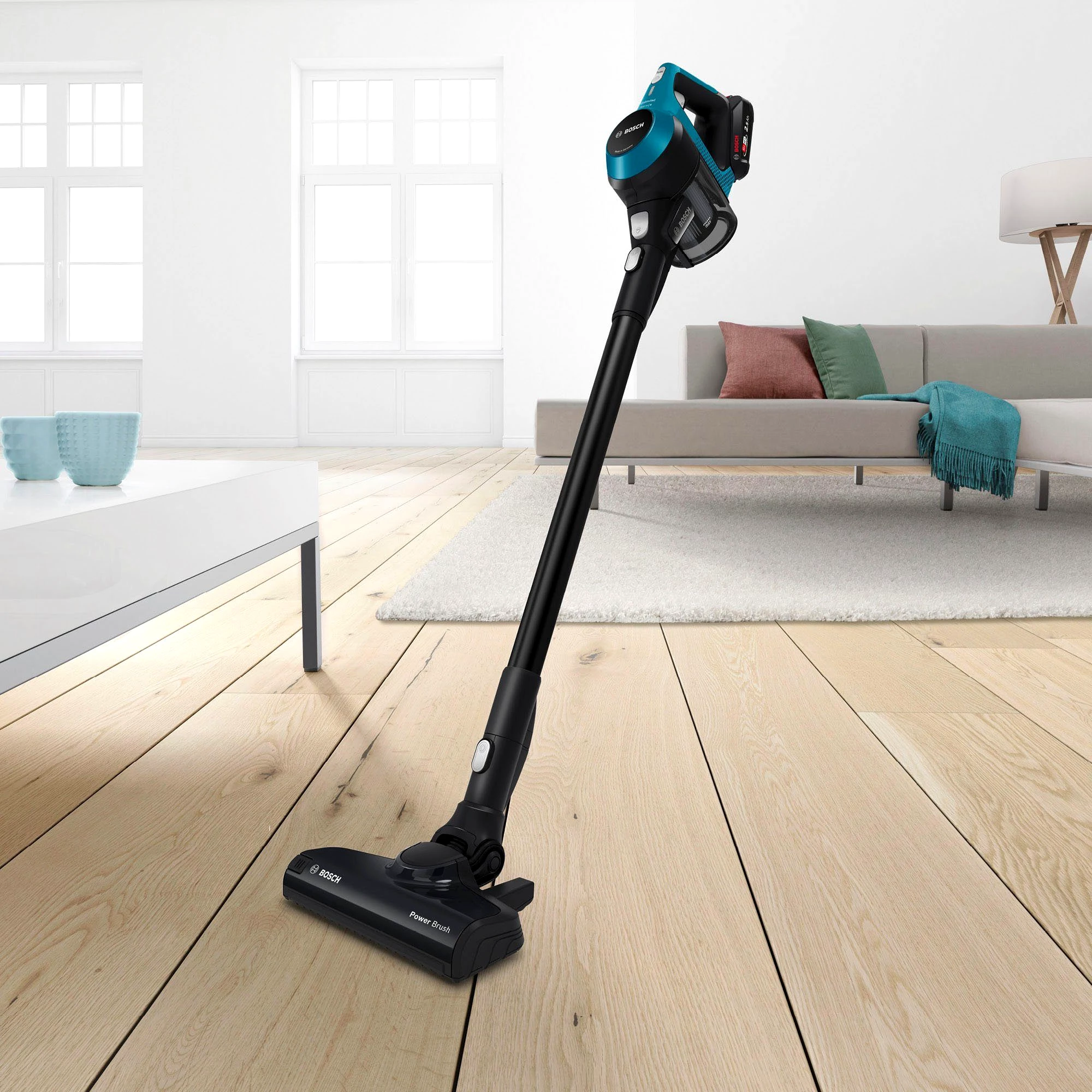 BOSCH Akku-Stielstaubsauger Unlimited 6 BKS6111P, Hygiene-Filter, 10 Jahre Motorgarantie, leicht