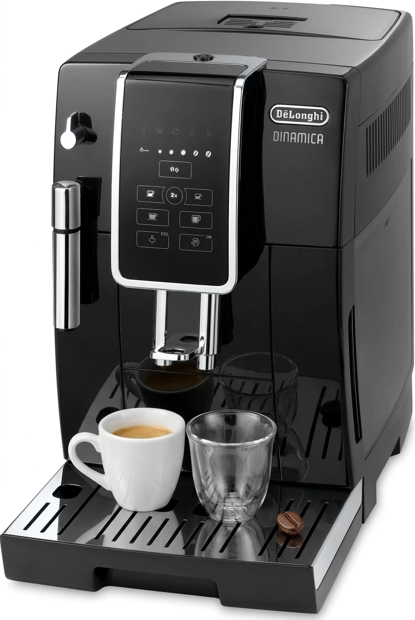 De'Longhi Kaffeevollautomat Dinamica ECAM358.15.B - Long Coffee Funktion für Filterkaffee