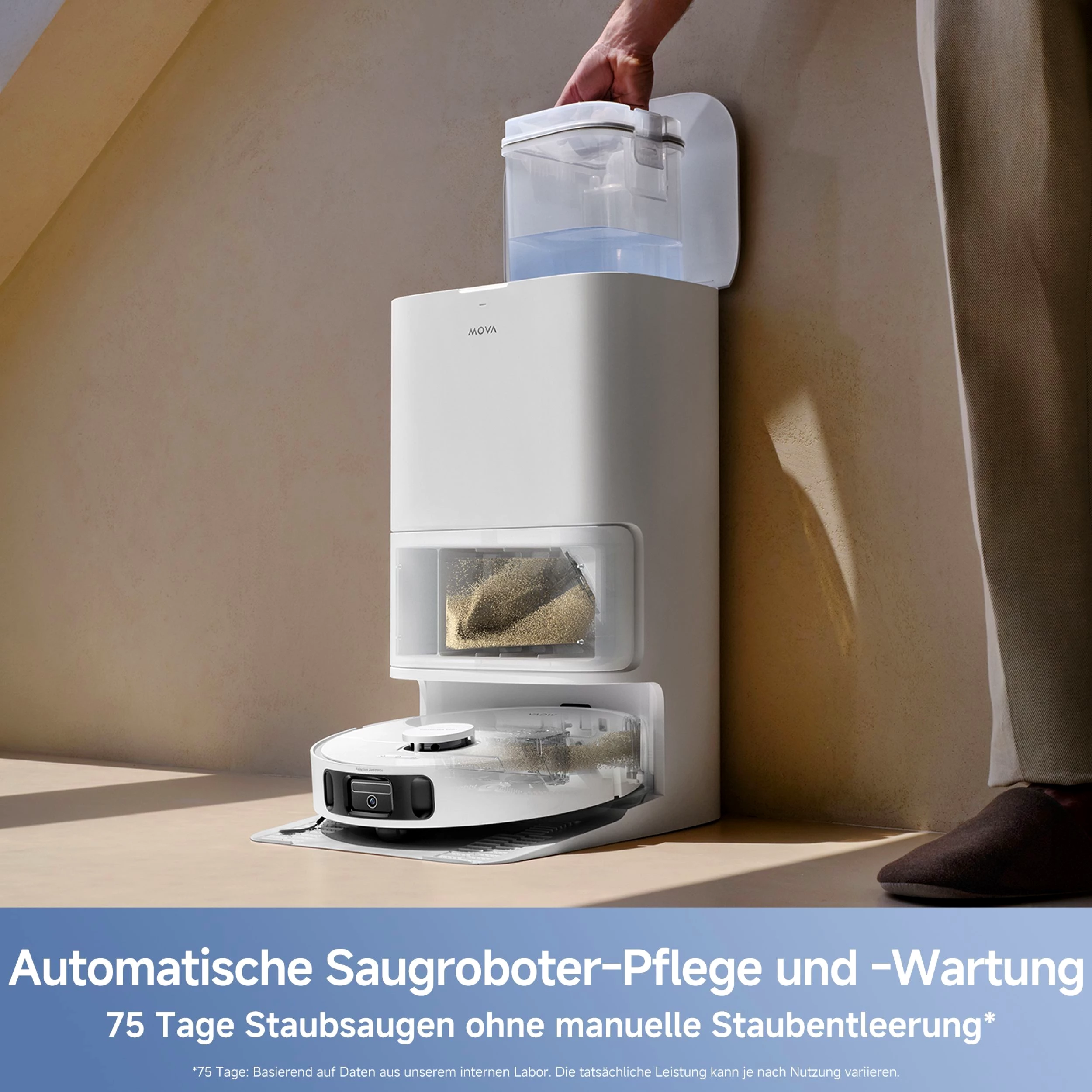 Mova Nass-Trocken-Saugroboter E40 Ultra mit Wischfunktion, 600 W, mit Beutel