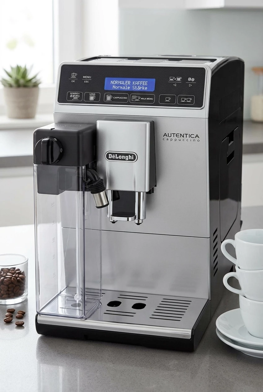 De'Longhi Kaffeevollautomat Autentica Cappuccino ETAM29.660.SB - Superkompakt - nur 19,5 cm breit
