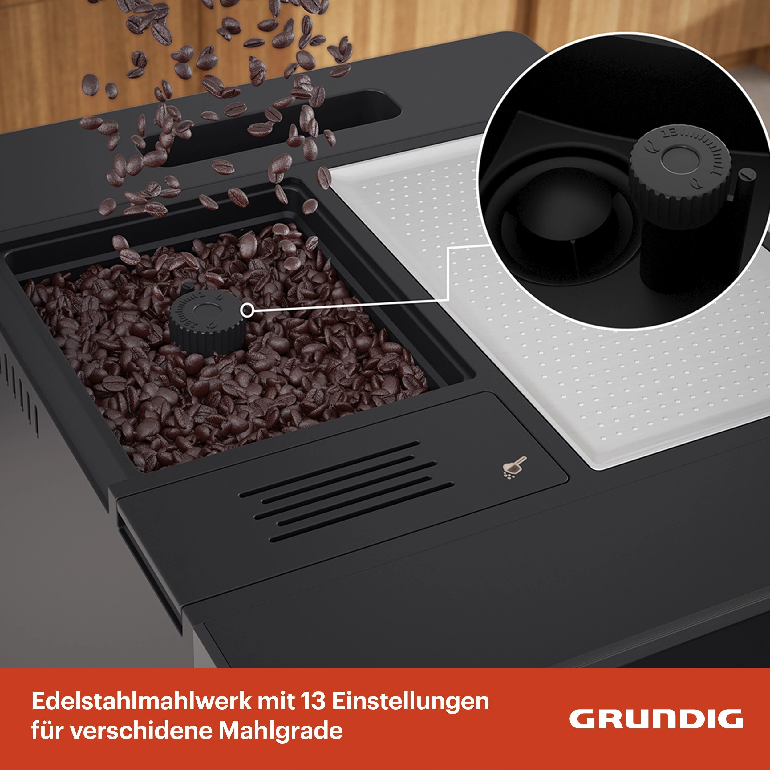 Grundig Kaffeevollautomat KVA 6230, 1350W Kaffeevollautomat mit 19 Bar