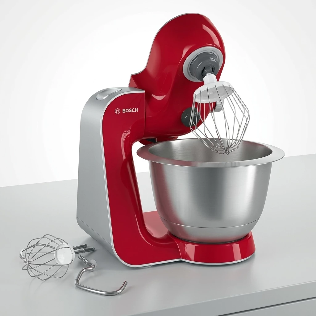 BOSCH Küchenmaschine MUM5 Styline MUM56740, 900 W, 3,9 l Schüssel, Schüssel 3,9l Edelstahl
