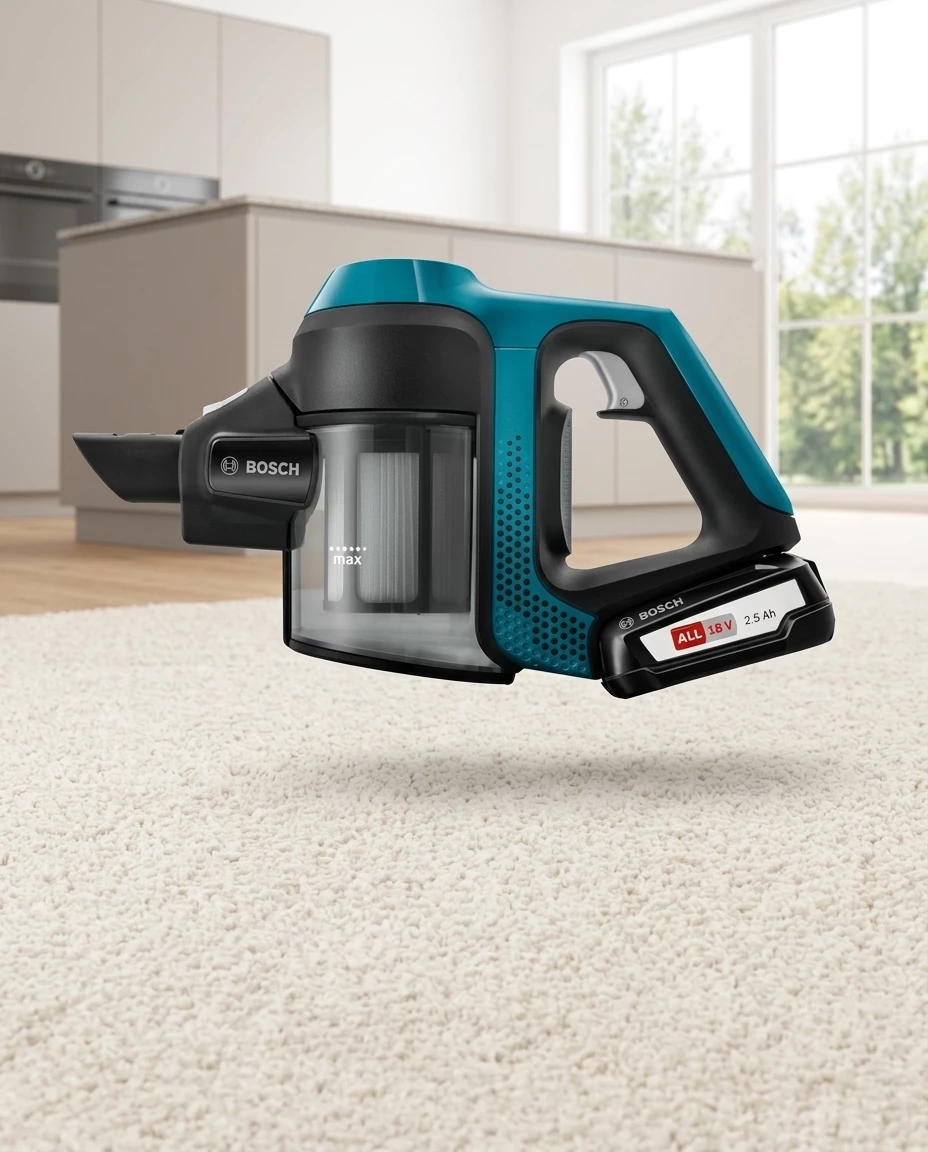 BOSCH Akku-Stielstaubsauger Unlimited 6 BKS6111P, Hygiene-Filter, 10 Jahre Motorgarantie, leicht