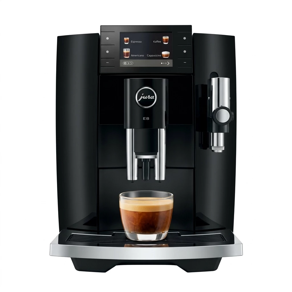 JURA Kaffeevollautomat 15745 E8 , Piano Black, 27 Spezialitäten, WiFi, Hot & Light Brew, Sweet