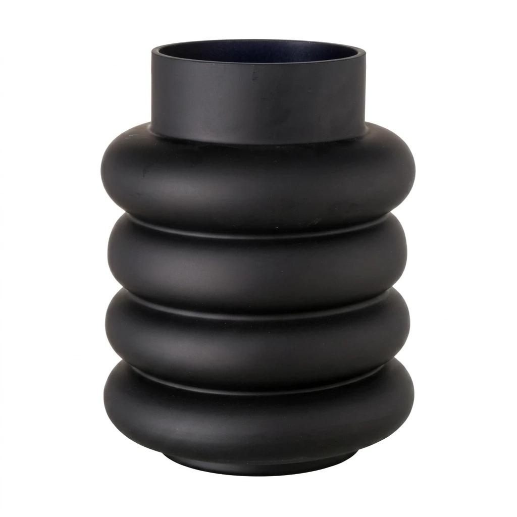 BOLTZE GRUPPE GmbH Dekovase RIBBO, Vase, Schwarz, Glas, H 20 cm (1 St)