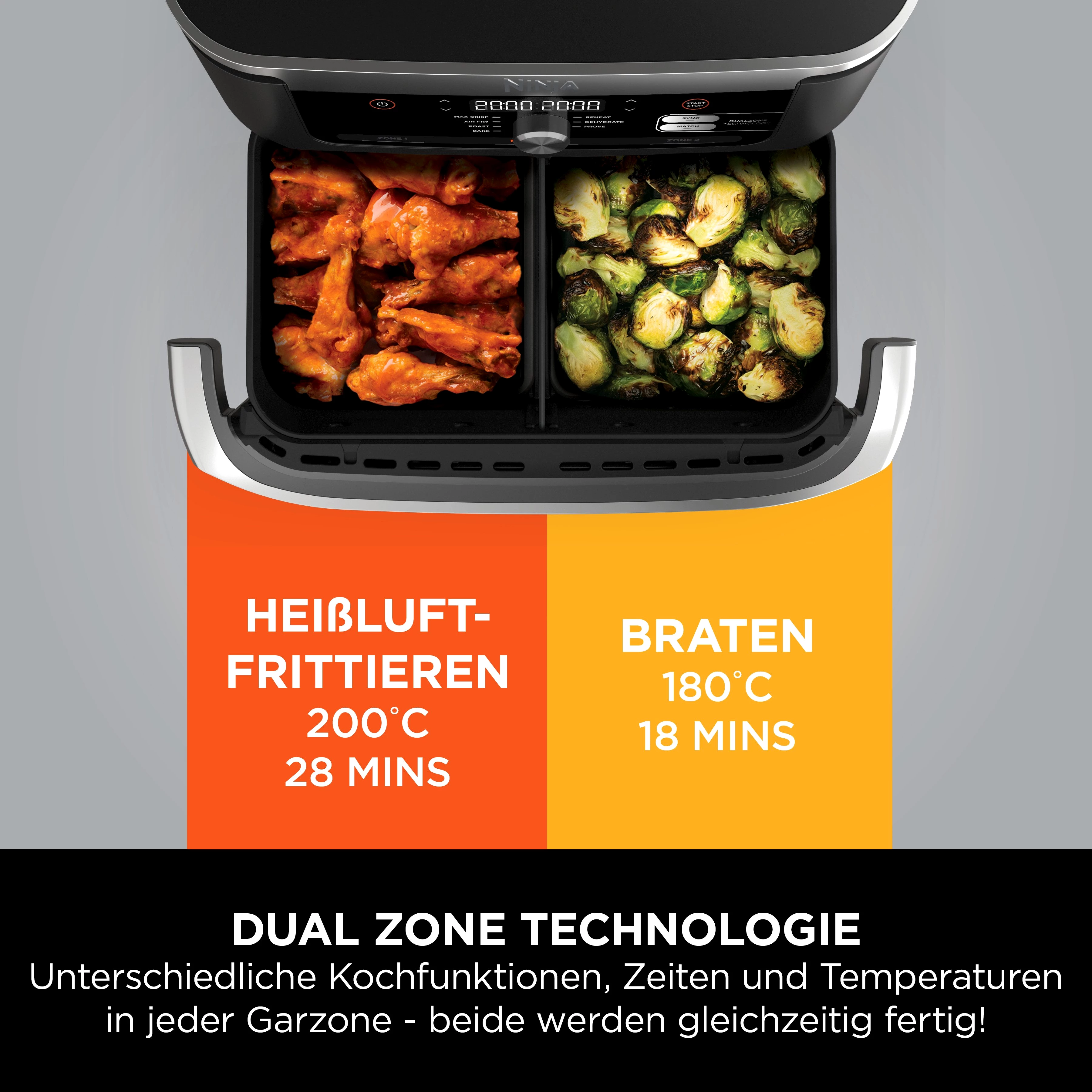 NINJA Heißluftfritteuse AF500EU, 2470 W