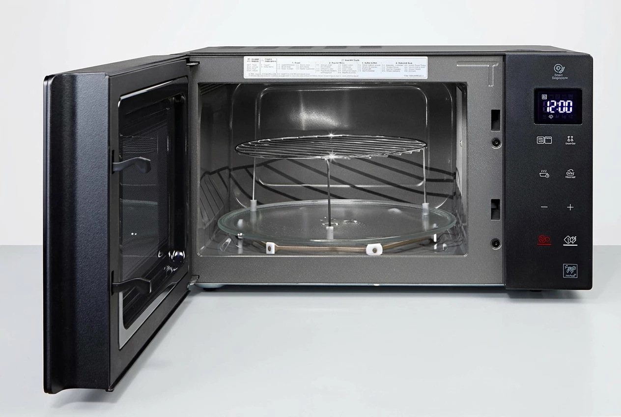 LG Mikrowelle MH 6535 GIS,  mit Quarzgrill, Smart Inverter Technologie & EasyClean, Grill, 25 l