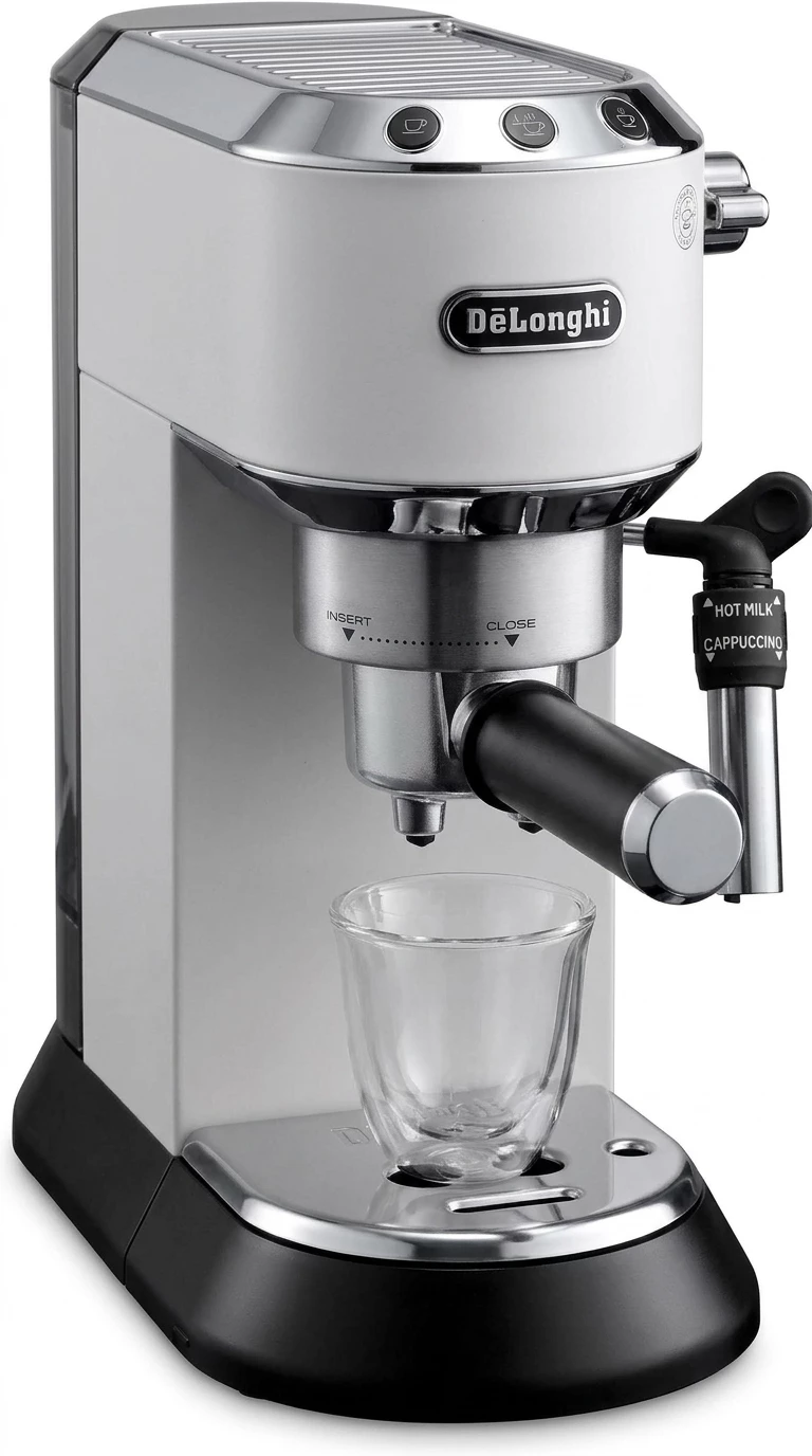De'Longhi Dedica Style EC685.W Siebträgermaschine, Matt Weiß
