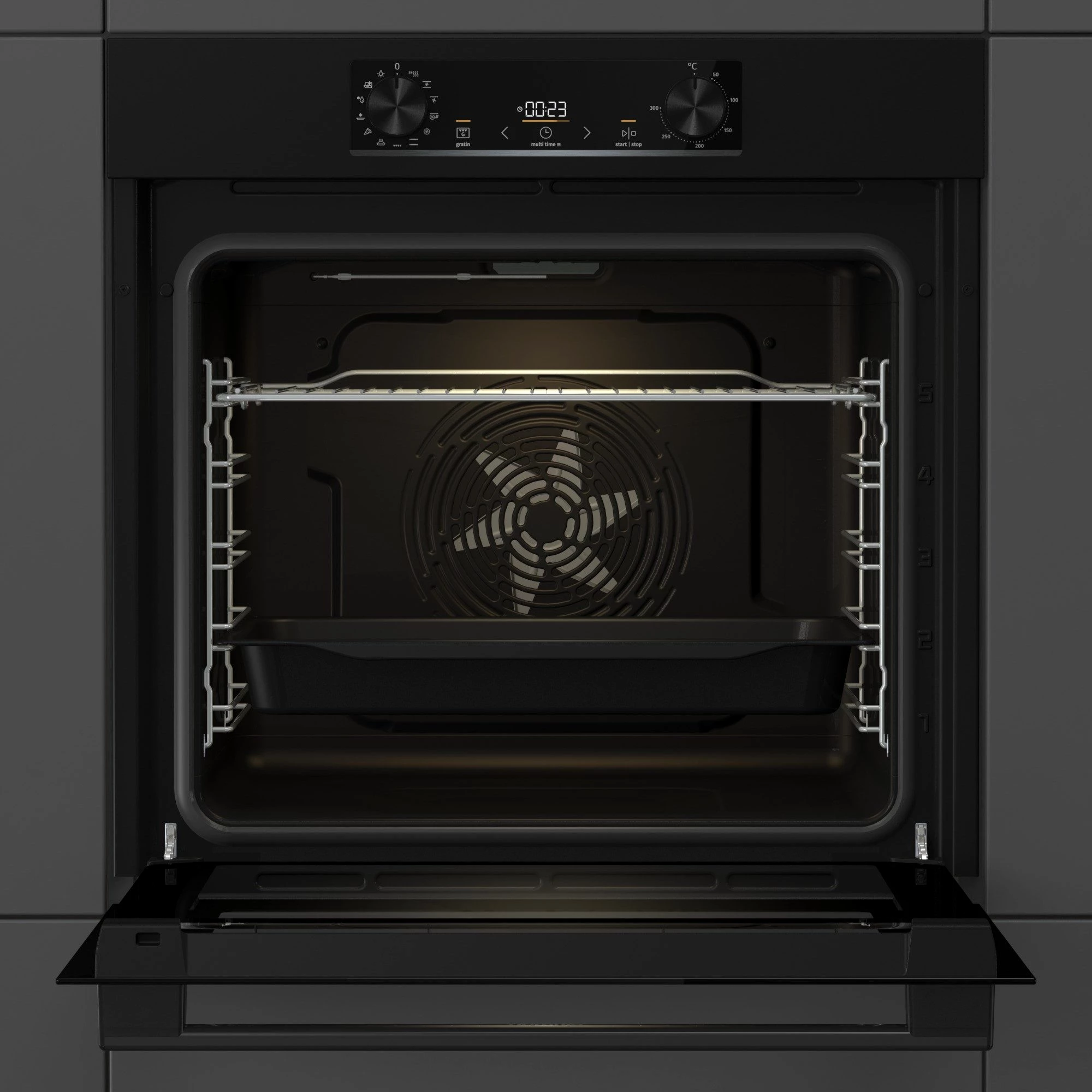 GORENJE Backofen-Set JUMP SET PYRO/I, mit Teleskopauszug nachrüstbar, Pyrolyse-Selbstreinigung