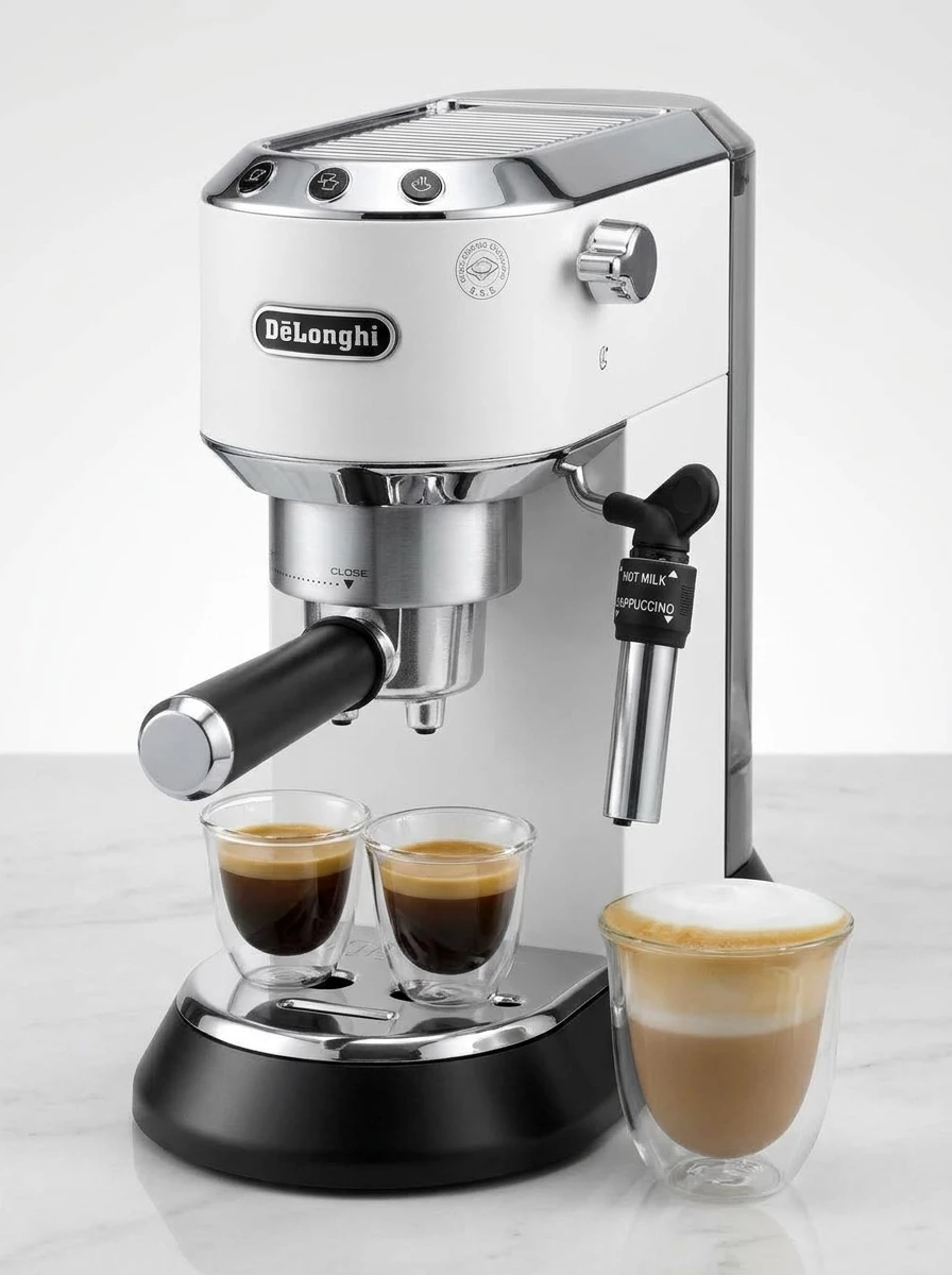 De'Longhi Dedica Style EC685.W Siebträgermaschine, Matt Weiß