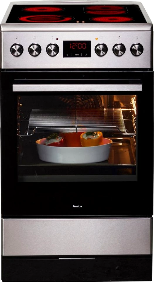 Amica Elektro-Standherd SHC 903 001 E, mit 1-fach-Teleskopauszug, Steam Clean