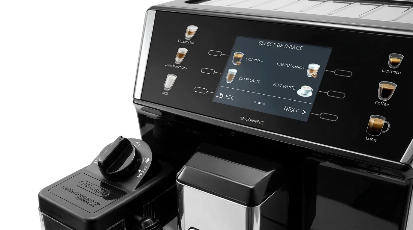 De'Longhi Kaffeevollautomat PrimaDonna Class ECAM550.65.SB - Perfekter Milchschaum