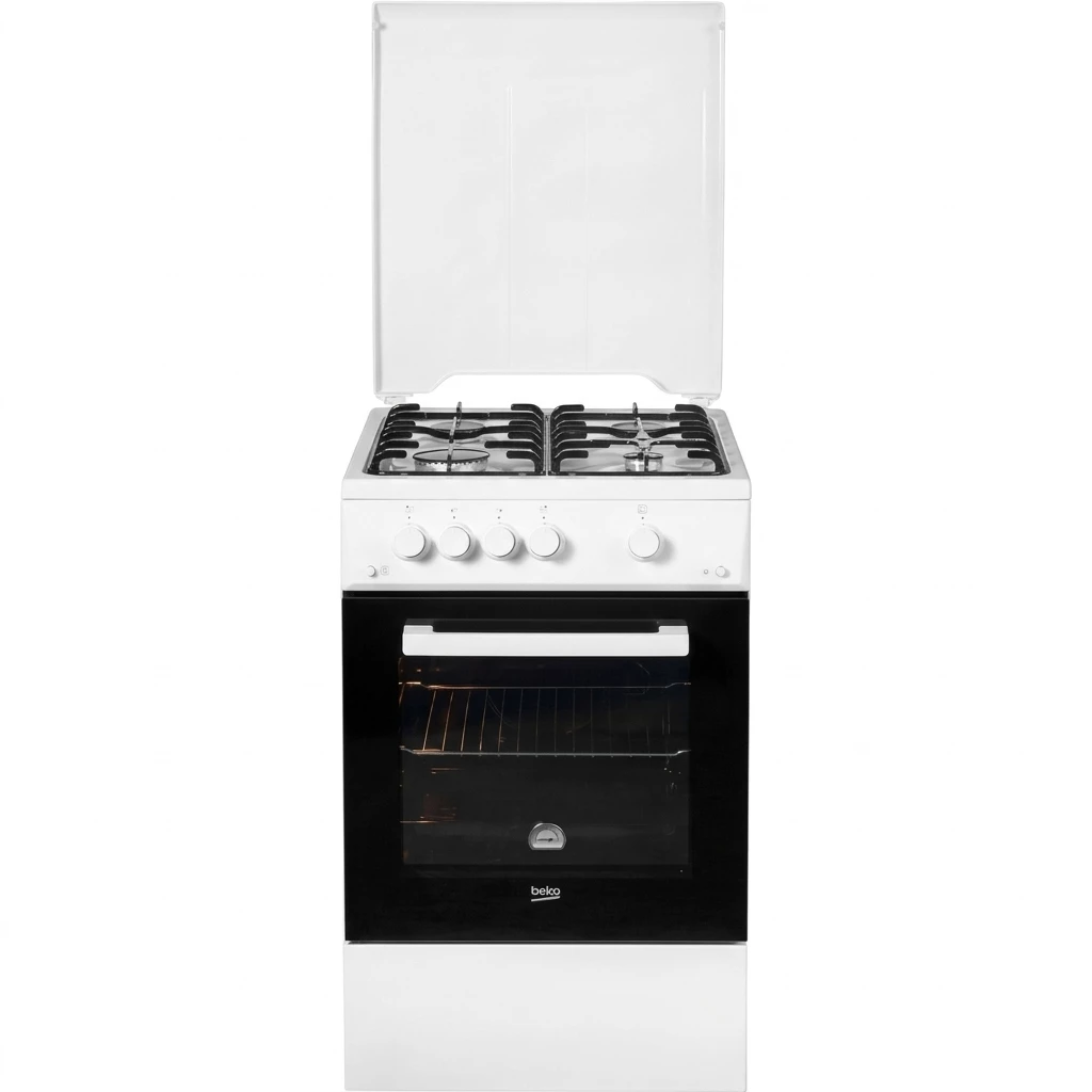BEKO Gas-Standherd FSG52010FW, Herausnehmbares Innenglas – für eine besonders einfache Reinigung