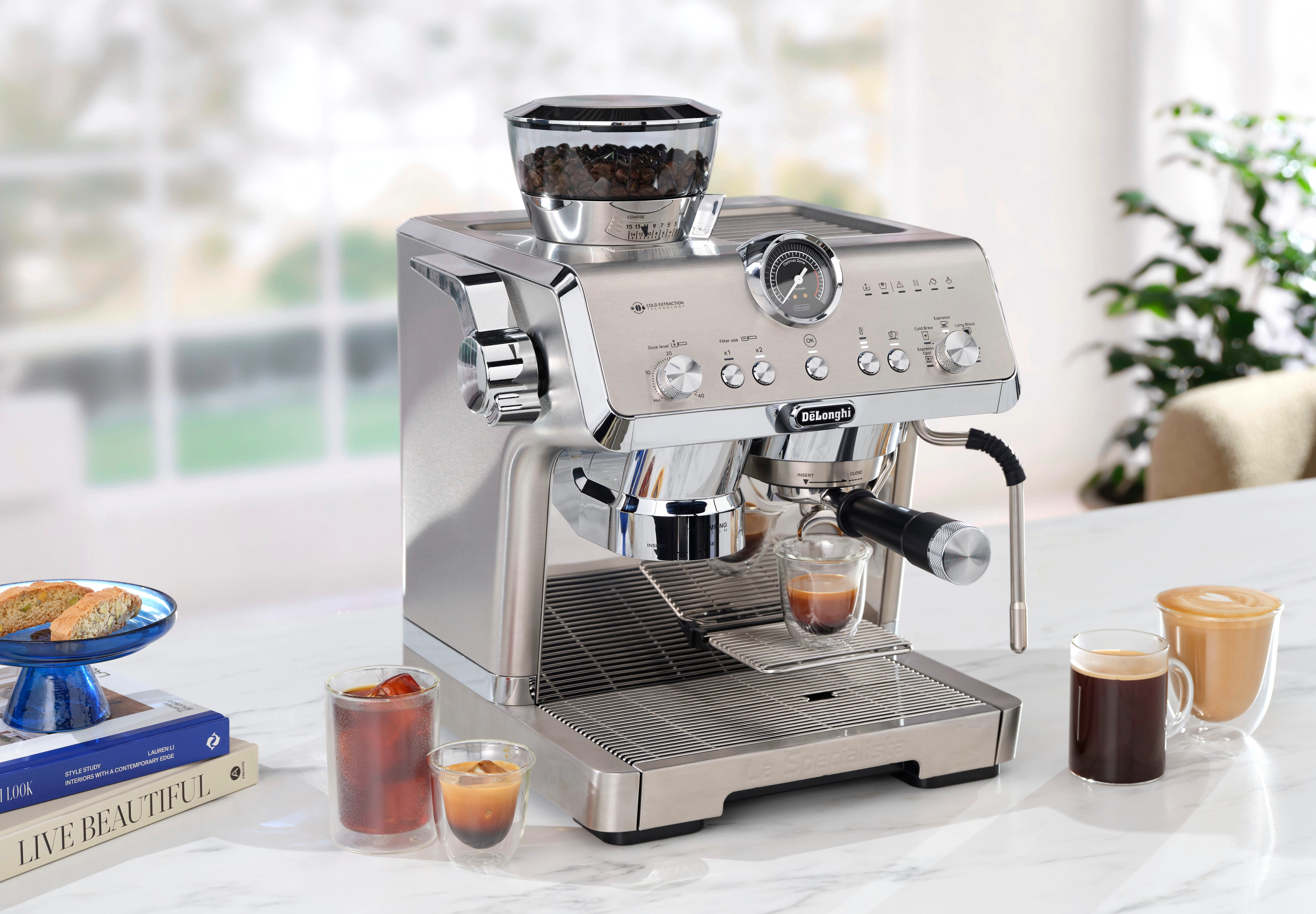 De'Longhi Espressomaschine La Specialista Opera EC9555.M - 5 Rezepte, 19 Bar & Smart Tamping
