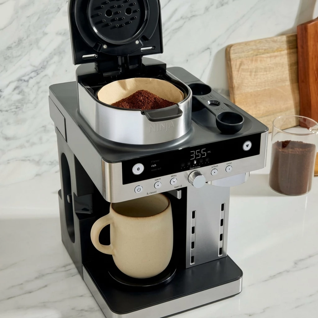 NINJA Filterkaffeemaschine und Espresso-Kapselmaschine Prestige DualBrew System CFN802EU, 1