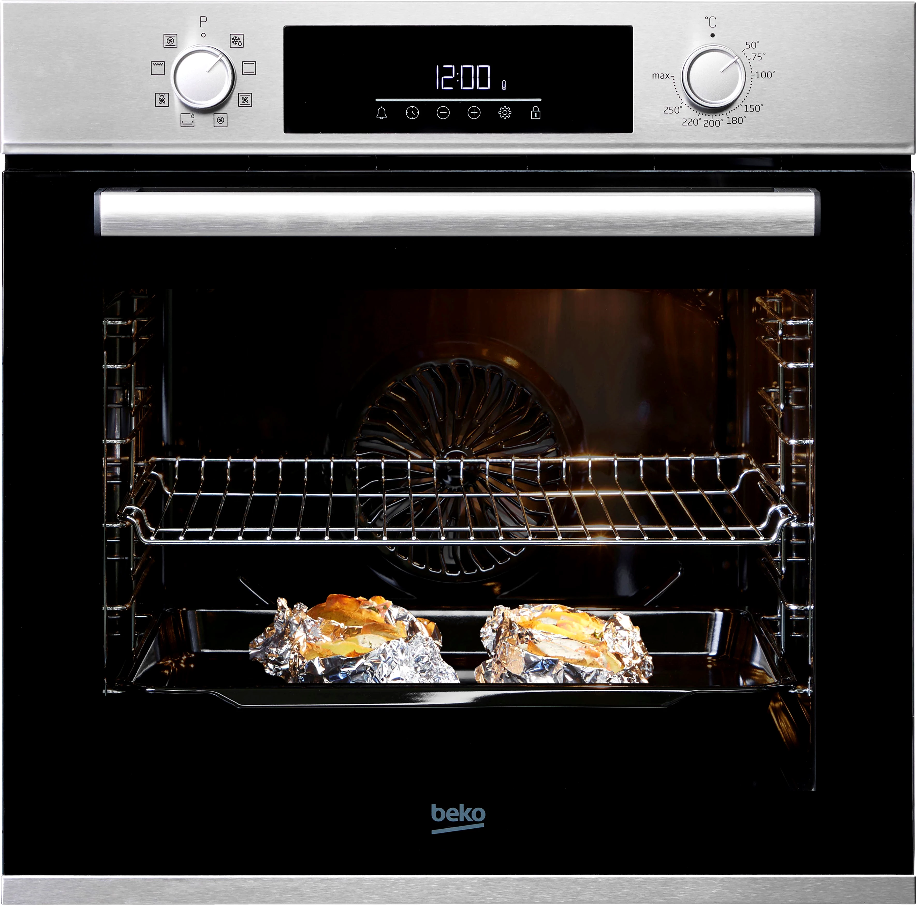 BEKO Backofen-Set BBSM12340X, mit Teleskopauszug nachrüstbar, Hydrolyse