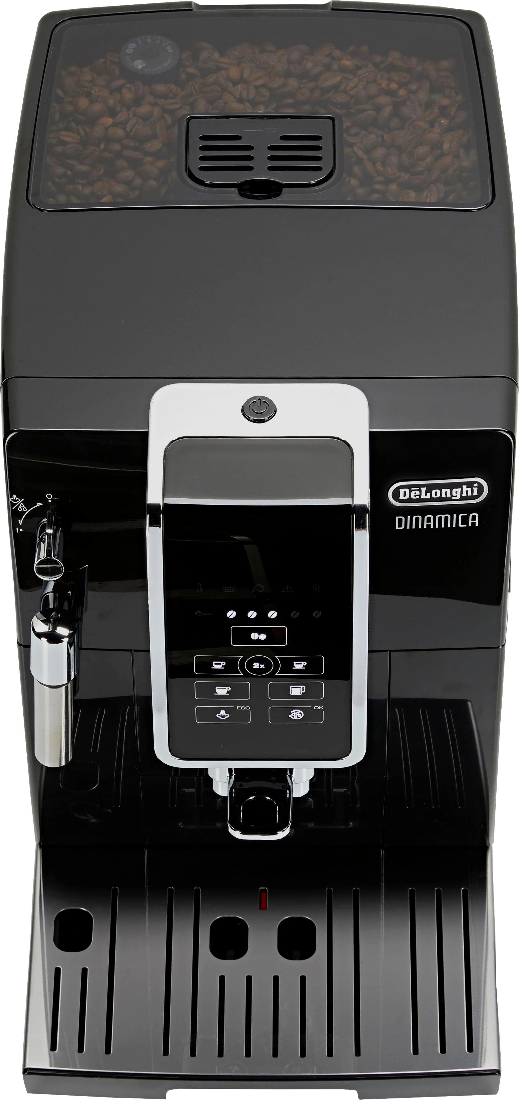 De'Longhi Kaffeevollautomat Dinamica ECAM358.15.B - Long Coffee Funktion für Filterkaffee